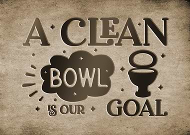 Clean Bowl Goal Sign