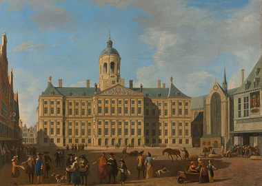 Dutch City Square Painting