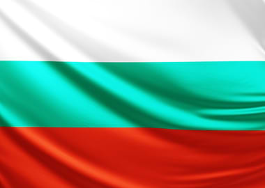Bulgarian Flag, realistic flag of Bulgaria