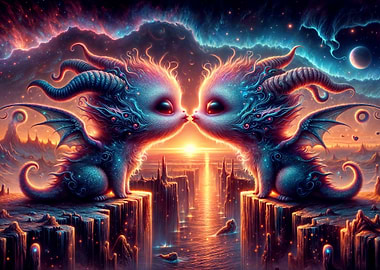 Fantasy Dragon Couple