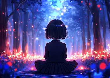 Girl in Enchanted Forest