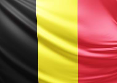 Belgian Flag, realistic flag of Belgium