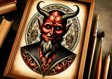 Devil Portrait Art Print