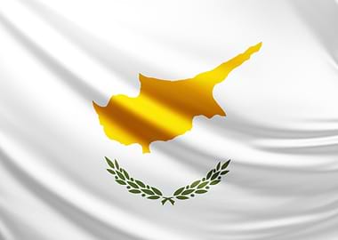 Cyprus Flag, realistic flag of Cyprus