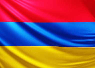 Armenian Flag, realistic flag of Armenia