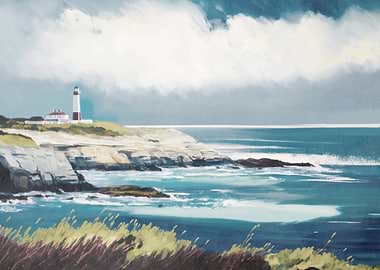 Coastal Lighthouse Painting