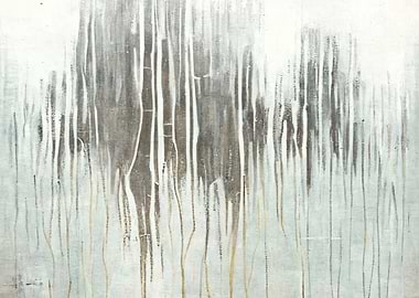 Abstract Grey and White Painting