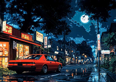 Retro Night Street