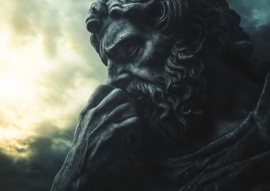 Stone Statue of a Philosopher