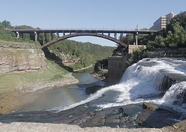 Waterfall and Bridge