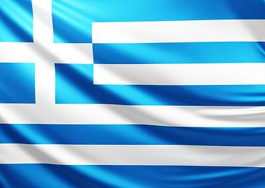 Greek Flag, realistic flag of Greece