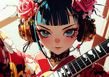 Anime Girl with Guitar