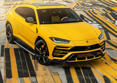 Yellow Lamborghini Urus