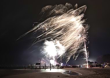 Fireworks Display on Beach