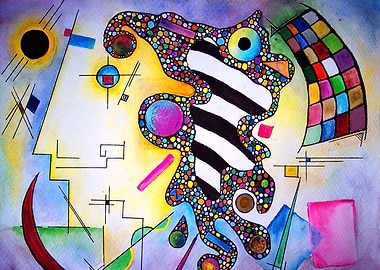 Wassily Kandinsky Abstract Watercolor Painting