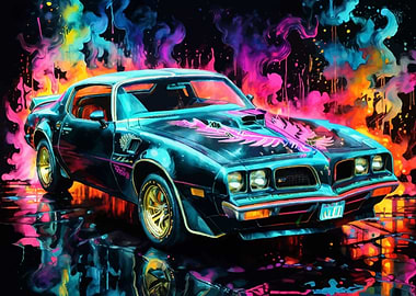1977 Pontiac Trans Am Muscle Car Art
