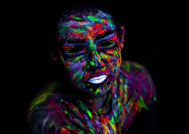 Neon Body Paint Art