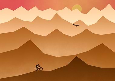 Mountain Biking Sunset