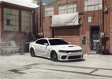 White Dodge Charger