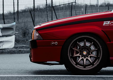 Red Alfa Romeo Race Car