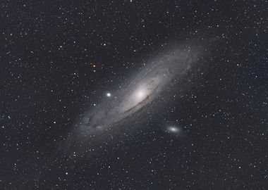 Andromeda Galaxy (M31) Spiral Galaxy in Deep Space
