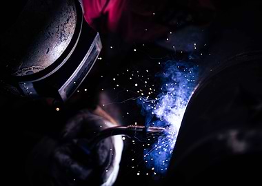 Welder at Work FCAW
