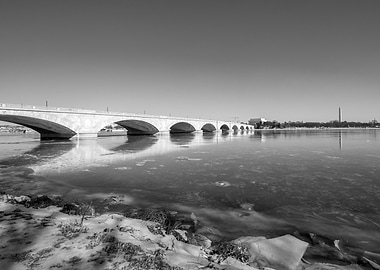 Arlington Memorial Bridge in Winter
