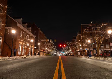 Empty Street at Night
