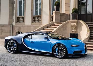 Blue Bugatti Chiron