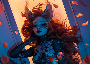 Fantasy Woman with Red Hair