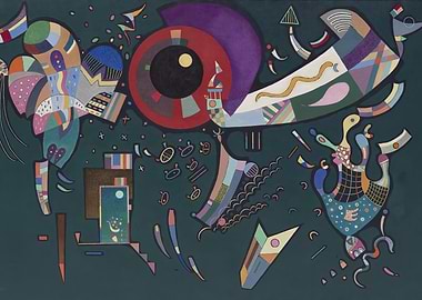 Abstract Art with Circles and Shapes Wassily Kandinsky
