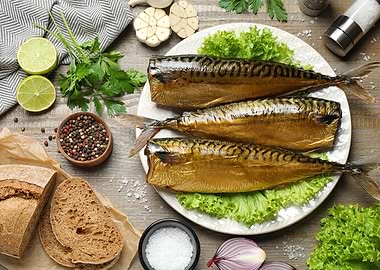 Smoked Mackerel with Garnishes