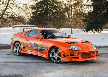 Orange Toyota Supra