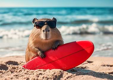 Capybara Surfer