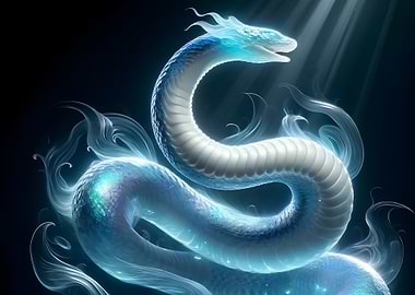 Glowing Blue Serpent