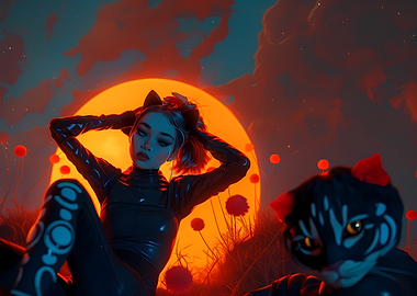 Catwoman Under the Crimson Moon