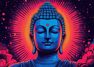Buddha Comic Book Art Style