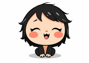 Cute Anime Girl Cartoon