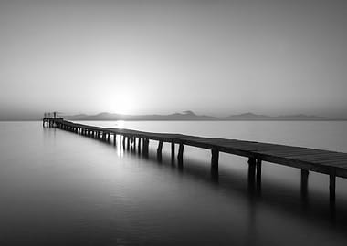 Sunrise Pier Landscape Beach Nature