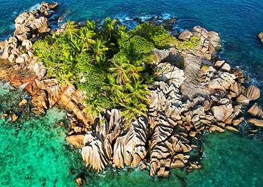 Tropical Island Aerial View