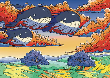 Whales in the sky