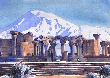 Zvartnots ruined Cathedral Yerevan Armenia