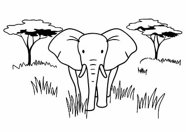 Elephant in the Savanna