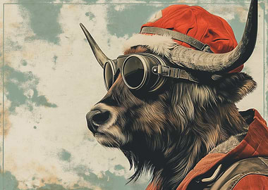 Bull in Goggles Vintage