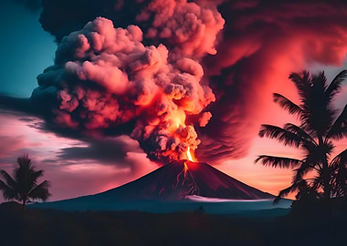 Volcanic Eruption Sunset