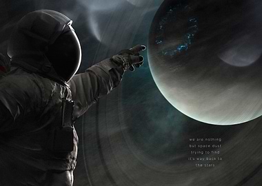 Astronaut and Planet