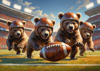 Bear Cubs Old School Football