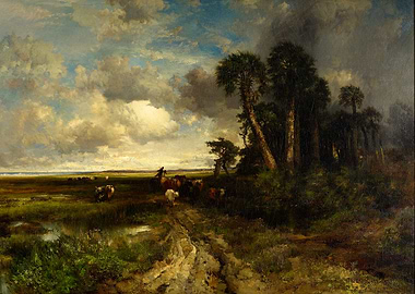 Bringing Home the Cattle - Coast of Florida (1879)