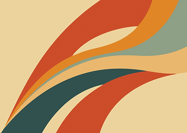 1970s muted waves abstract breeze