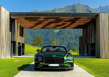 Green Bentley Continental GT Convertible